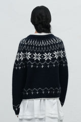 【即日発送】ウーマンウールノルディックダッフルカーディガン