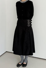 fancy buckle wrap skirt 