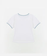 アップリケリンガースリムTシャツ [ホワイト]