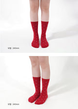 [3PACK] 1507 UNISEX DOT BASIC SOCKS - small dot snow white colorpack