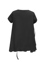  DRAPING TOP . BLACK