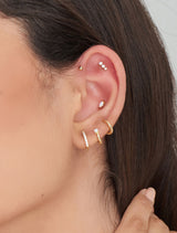 Mini Sphere Barbell Single 925 Silver One-Side Piercing E035-01G