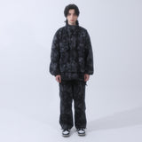 tie-dye wide cargo pants_black