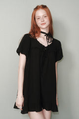 Cotton Cloud Dress [Black]