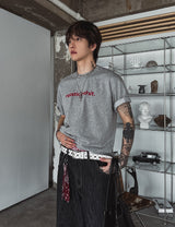Liloy クロッププリント 半袖Tシャツ