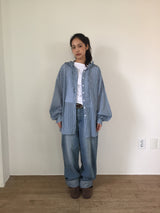 Cool Frill Hoodie Check Shirt (2color)