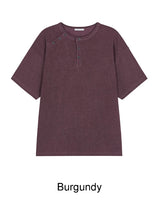 Felder Double Henley Neck Short Sleeve Tee