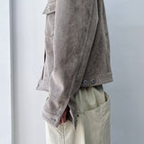 Double Pocket Metal Button  Jacket
