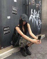 メッシュホルタートップ