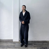 Structured Pleated Wide Pants
