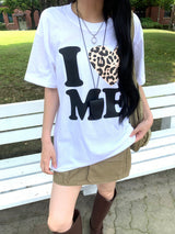 I♥ME レオルーズフィットラブ半袖Tシャツ (ホワイト)