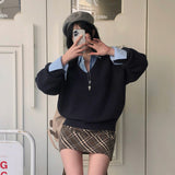 [BELLIDE MADE] キンシャモヘアVネックルーズフィットニット