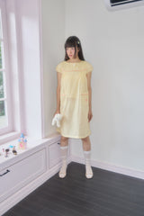 ワンボタンミニドットドレス (YELLOW)
