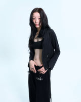 ラッフル2WAYジップアップ - Black
