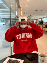  Urban Stanford Double Middle Cloth Embroidery Hoodie