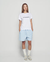 26SS WOMAN スパングルロゴ半袖Tシャツ