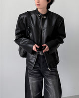 Edwin Belt Leather Jacket