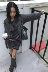 26SS★ RAW CUT BLUR GRAPHIC LONG SLEEVE T-SHIRT