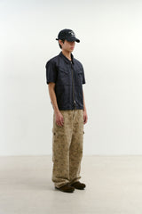 Overlap Pocket Camo Pants (Washed Beige)