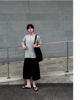 Erne Crop Over U Neck Short Sleeve Tee