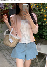 DN パステルサマーリブカーディガン