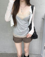 Slim crop cardigan