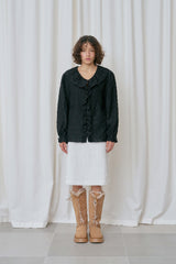 Flor frill blouse_black