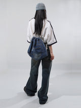 (UNISEX) Denim Rope String Gymsack