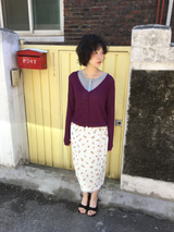 プチローズレースミディスカート (2color)