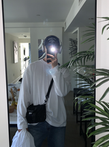 [ Self-made ] シグネチャーエッセンシャルオーバーフィットプレーンロングスリーブTシャツ