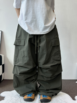 PARACHUTE NYLON WIDE PANTS