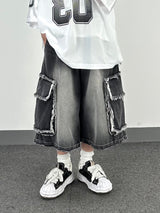 cut-off big pocket shorts