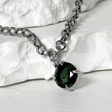 ss-ice line one necklace_emerald