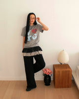Coren Camo Dot Tiered Mini Skirt