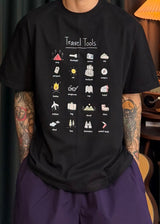 トラベル オーバーサイズ ショートスリーブ Tシャツ 3カラー