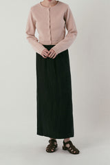 Basic round cardigan_pink