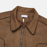 Velvety Suede Padded Jacket (2 Colors)