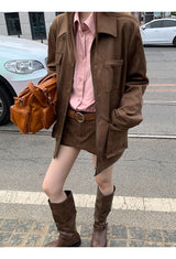 ハイエンドピンクルーズフィットロングスリーブシャツ