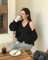 [MADE] Leeds loose fit V-neck cardigan