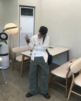 ニットシャツカーディガン