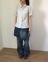 Wendy Plaid Half Blouse (2color)