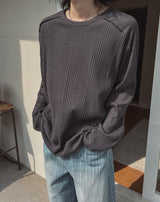 Solin cut ribbed long sleeve tee