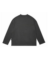 DirtyCoins スクリプトワッフル長袖Tシャツ グレー