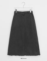 Philp Peach Fuzz Frill Long Skirt