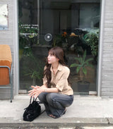 sand beige cotton slender sh