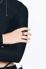 NO.611 [BLACK] スパイキーハートリング