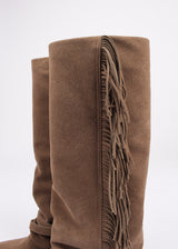 FRINGE SUEDE LONG BOOTS