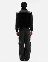 Winter Fur Leather Shearling + Deep Black Knit