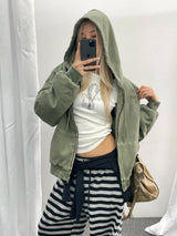 [MADE] Petty Washed Quilted Hooded Zip-Up (2 oz)