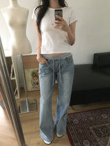 Banding bootcut denim